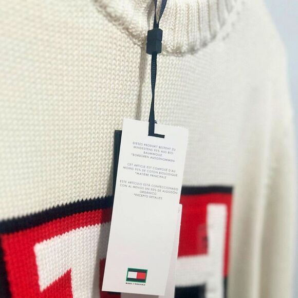 Tommy Hilfiger Archive Sailing Gear Sweater Men's M Intarsia Knit Nautical NWT - Picture 6 of 6